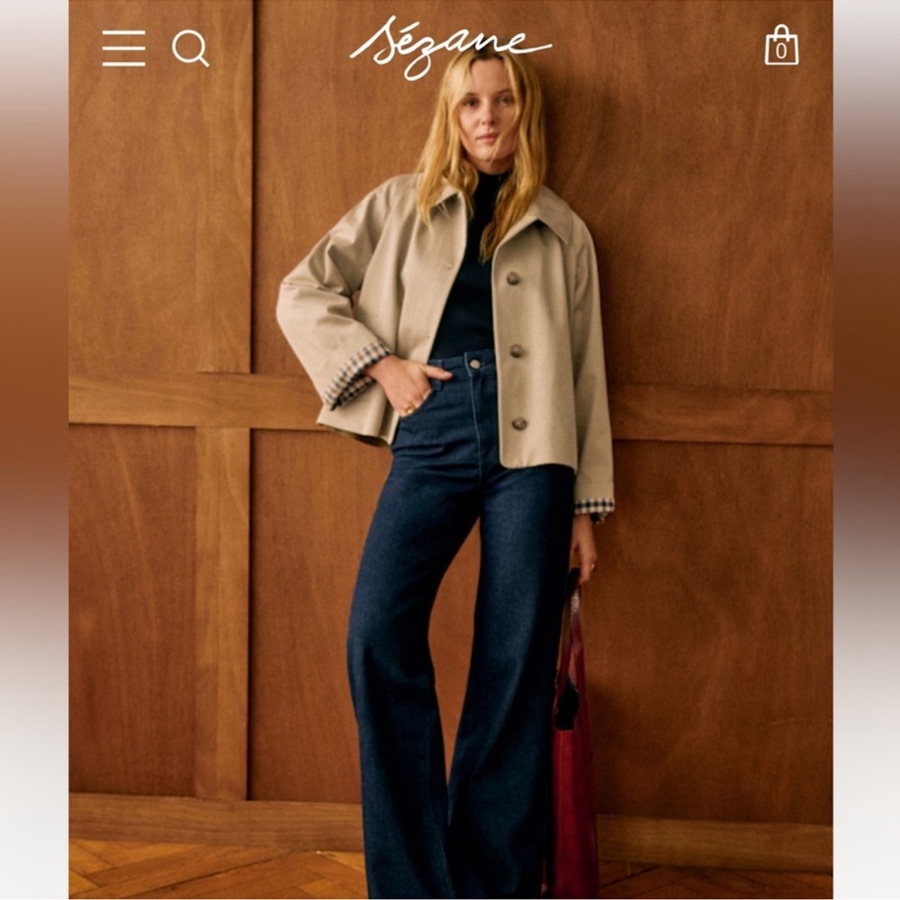 Sezane Bobby Jacket in light beige Trench Coat - Picture 3 of 9